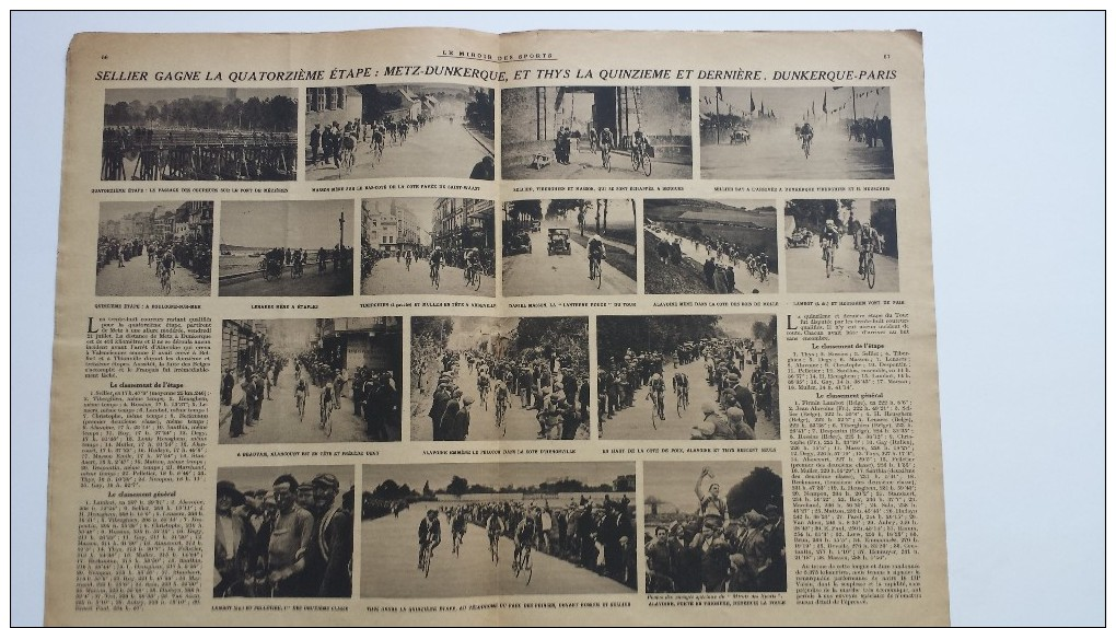 TOUR FRANCE LAMBOT PONT-DE-ROIDE SOPPE-LE-BAS MULHOUSE HEUSGHEM FORBACH THIONVILLE UCKANGE/GOBERT BRUGNON COCHET BOROTRA - 1900 - 1949