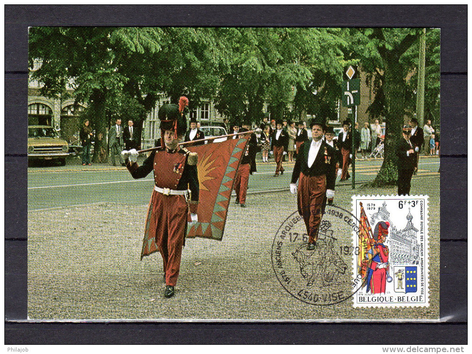 Carte Maximum De 1978 " 400 ANS DE LA COMPAGNIE ROYALE DES ANCIENS ARQUEBUSIERS DE VISE ". N° YT 1889.  Parfait état. CM - 1971-1980