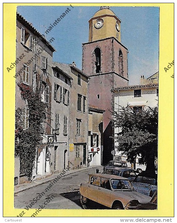 CPSM 83 SAINT TROPEZ  Place Des Ormeau (  Citroën AMI 6 ) Peu Courante - Saint-Tropez