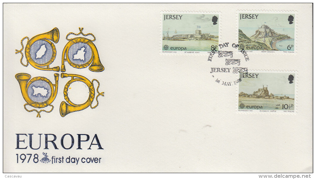 Enveloppe  FDC   1er  Jour   JERSEY    EUROPA     1978 - 1978