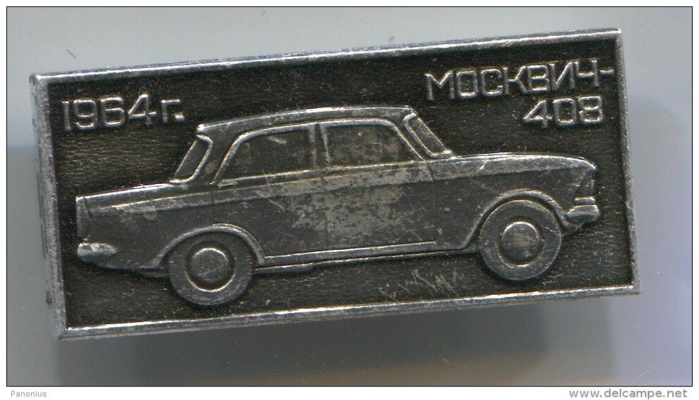 MOSKVICH 408 - Car Limousine, Russian Auto Industry, Soviet Union, Vintage Pin Badge, D 35 X 15  Mm - Autres & Non Classés