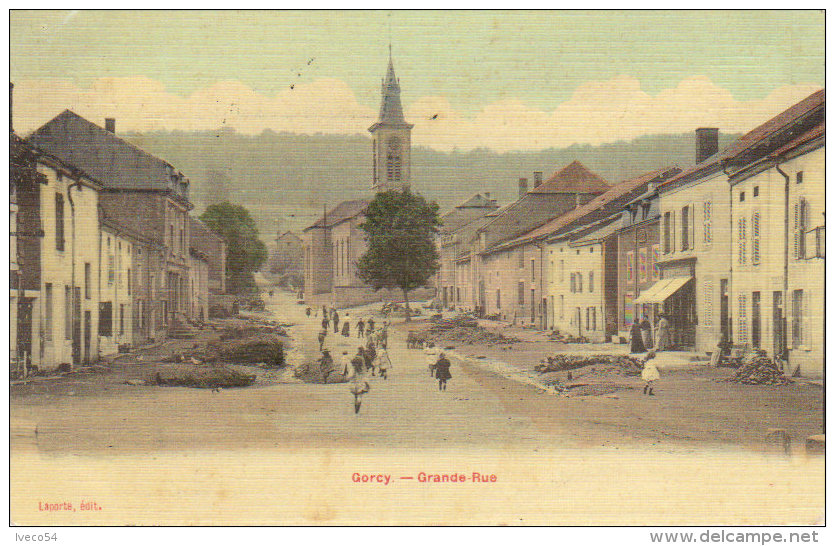 1907 Environs De Longwy  Gorcy   " La Grande Rue " - Longwy