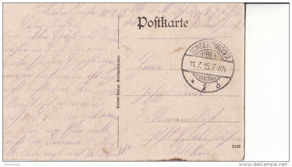SONDERSHAUSEN  -  Technikerheim  -  Juillet 1915 - Sondershausen