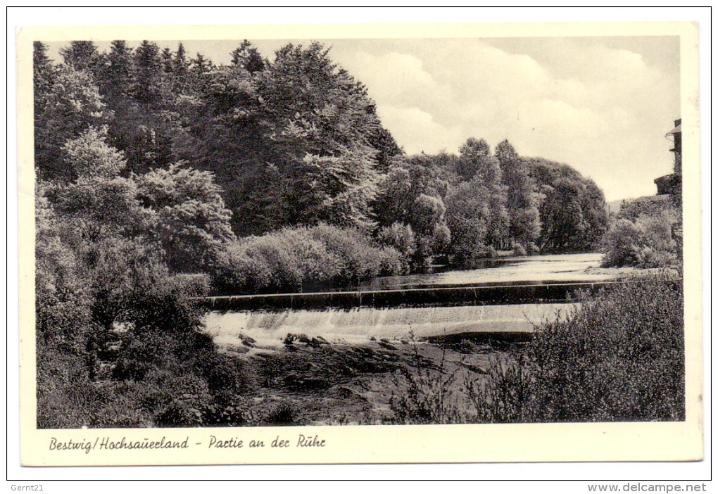 5780 BESTWIG, Partie An Der Ruhr, 1956 - Meschede