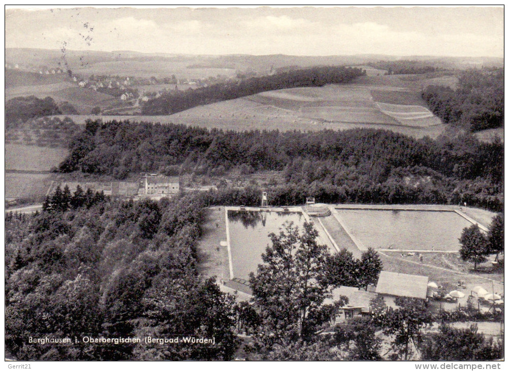 5270 GUMMERSBACH - BERGHAUSEN - WÜRDEN, Bergbad, 1960 - Gummersbach