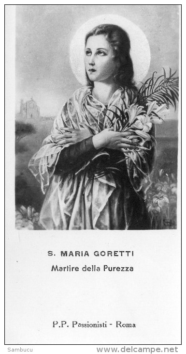 Andachtsbild Von S. Maria Goretti - Martire Della Purezza Ca 1930 - Religion &  Esoterik