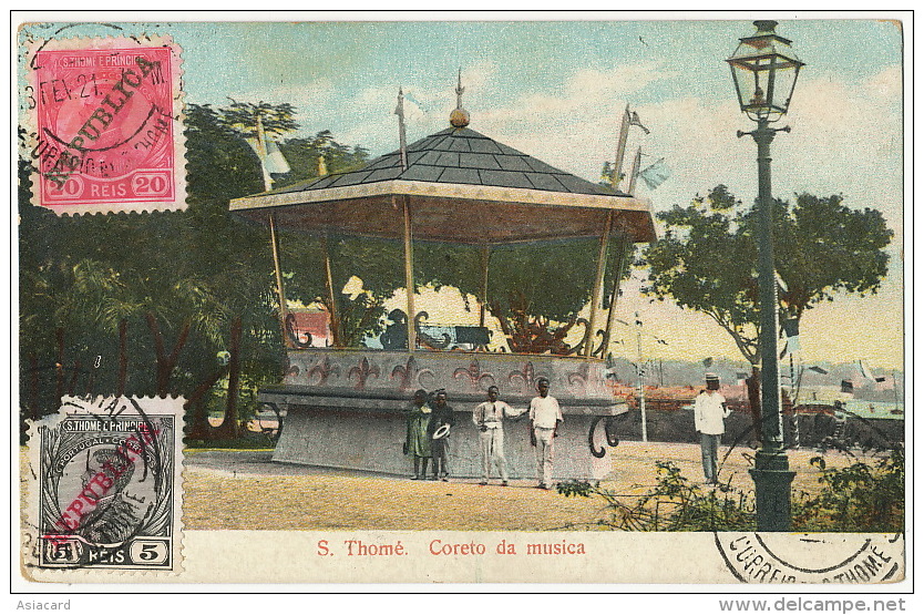 S. Thomé Coreto Da Musica  Used Sao Thomé To Faro 1921 Editor Joaquim Braz - Sao Tome En Principe