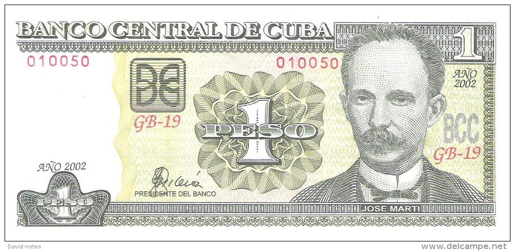 Cuba - Pick 121b - 1 Peso 2002 - Unc - Kuba