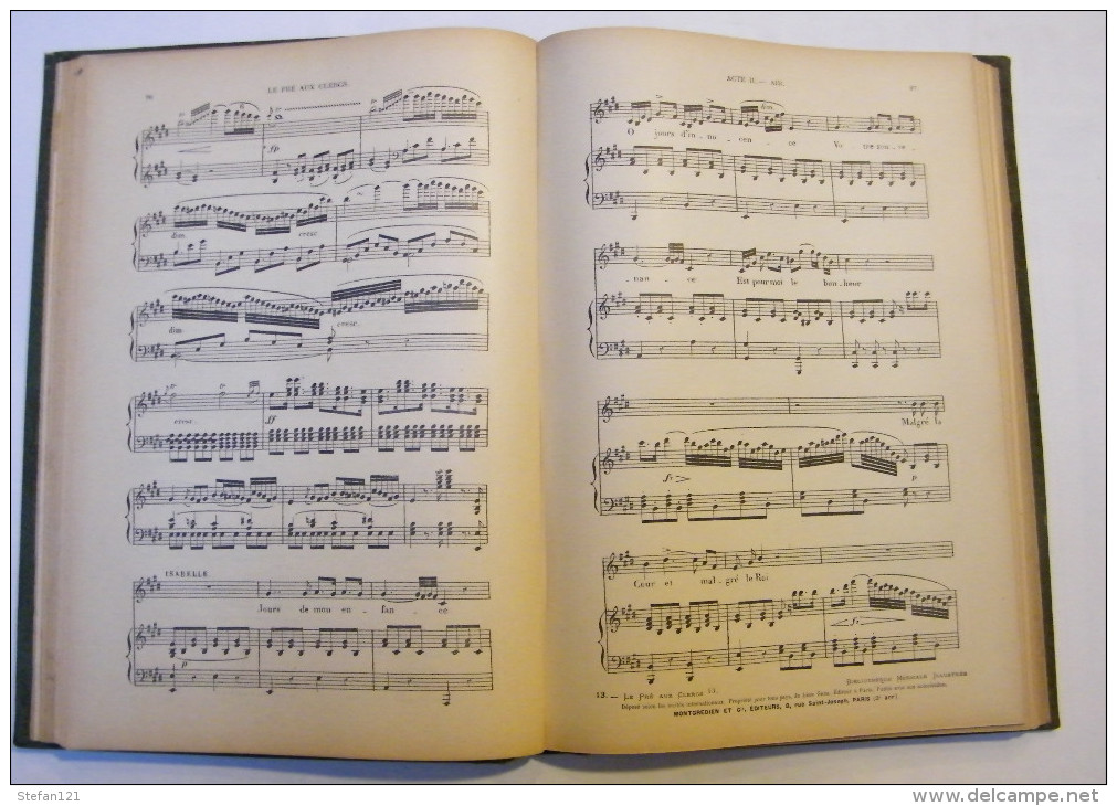 Le Pré Aux Clercs - Opéra Comique En Trois Actes - Musique De F. Hérold - Fin 19 Ième ?? - 268 Pages 29 X 20,5 Cm - Before 18th Century