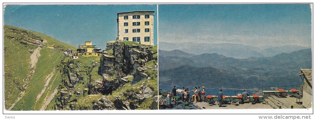 DOPPELKARTE MINI ALBERGHI MONTE GENEROSO  15 X 5 - Autres & Non Classés