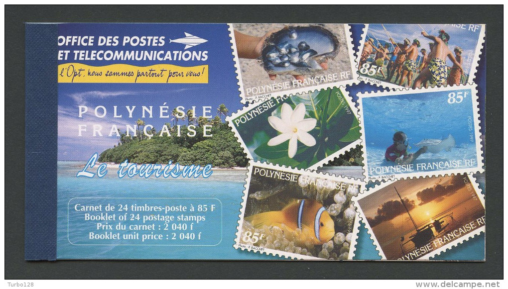 ... RARE ...POLYNESIE 1997 Carnet N° C536 ** Neufs = MNH Superbes Faune Fleurs Poissons Fishes Bateaux Flowers Tourisme - Cuadernillos