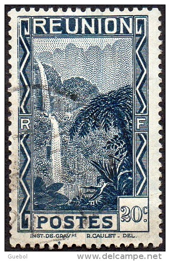 Réunion Obl. N° 131 - Vue -> Bras Des Demoiselles Le 20 Cts Bleu - Oblitérés