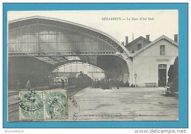 CPA Chemin De Fer Train En Gare De BEDARIEUX 34 - Bedarieux