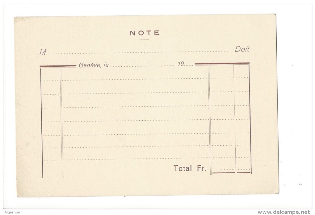13713 - Genève Restaurant De La Fontaine De L'Escalade Dähler Facture 2 Scans - Suisse