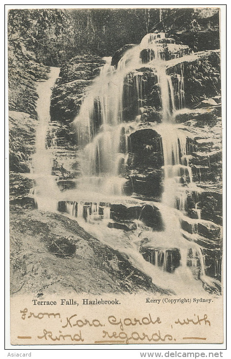 Terrace Falls Hazlebrook Edit Kerry Sydney  Used Queensland Stamp 1905 Taxe Tax 15 CTMS - Sonstige & Ohne Zuordnung