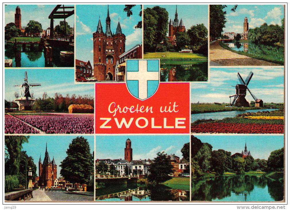 Nederland/Holland, Zwolle, Groeten Uit, 9-luik, 1974 - Zwolle