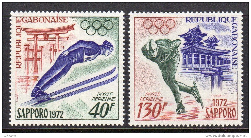 GABON - 1972 WINTER OLYMPICS SAPPORO SET (2V) SG 440-441 FINE MNH ** - Gabon