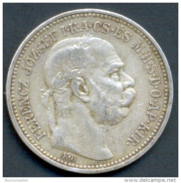 HUNGARY, 1 KRONE 1912 , UNCLEANED SILVER COIN - Hungría