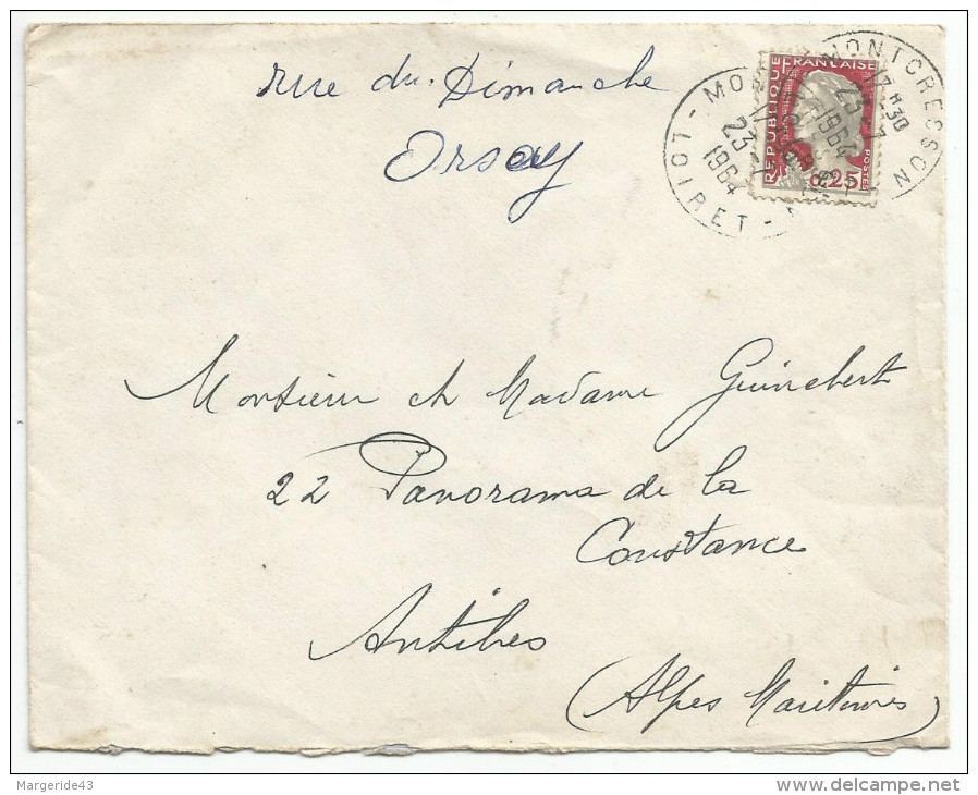 OBLITERATION SUR LETTRE DE MONTCRESSON (LOIRET) 1964 - 1961-....