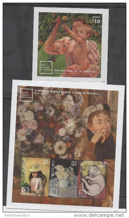 NEVIS, 2014, MNH, ART, PAINTING, WORLD FAMOUS PAINTINGS, DEGAS, PISSARRO, SHEETLET+  S/SHEET - Other & Unclassified