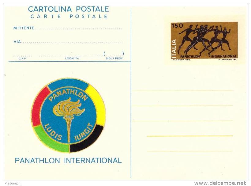 Cartolina Postale 1980 PANATHLON INTERNATIONAL, Nuova - Entiers Postaux