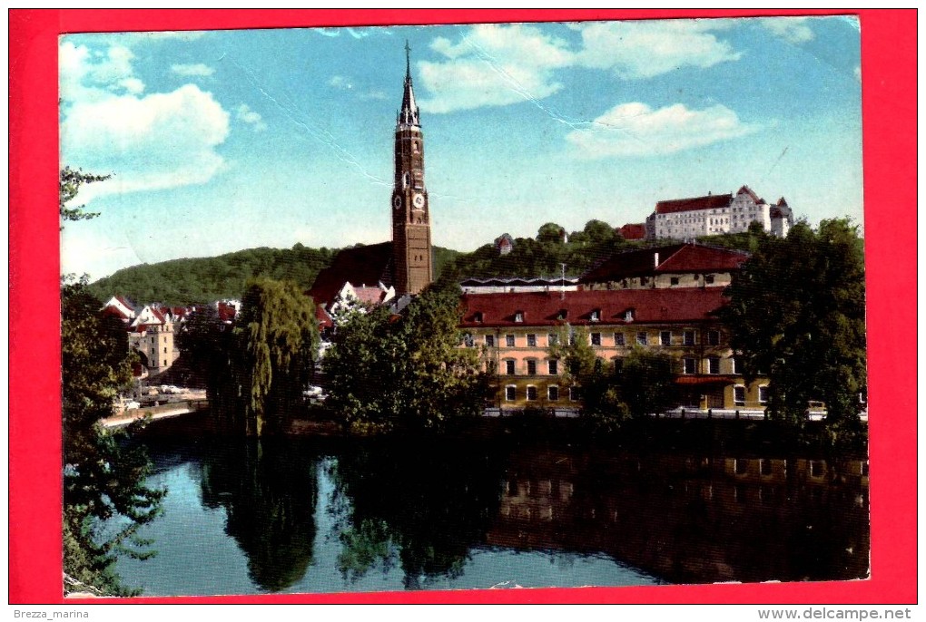 GERMANIA - Cartolina Viaggiata Nel 1978 - Landshut - Chiesa Di St. Martin E Campanile - Landshut