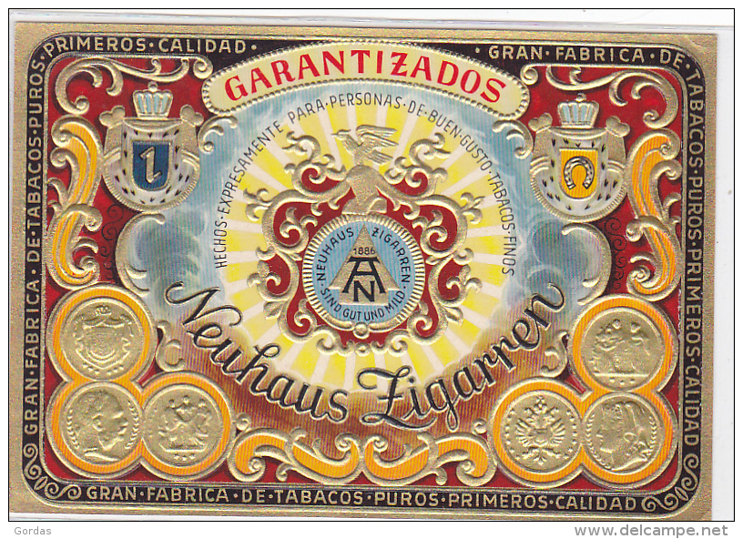 Cigar Label -  Garantizados - Neuhaus Zigarren - Boites à Tabac Vides