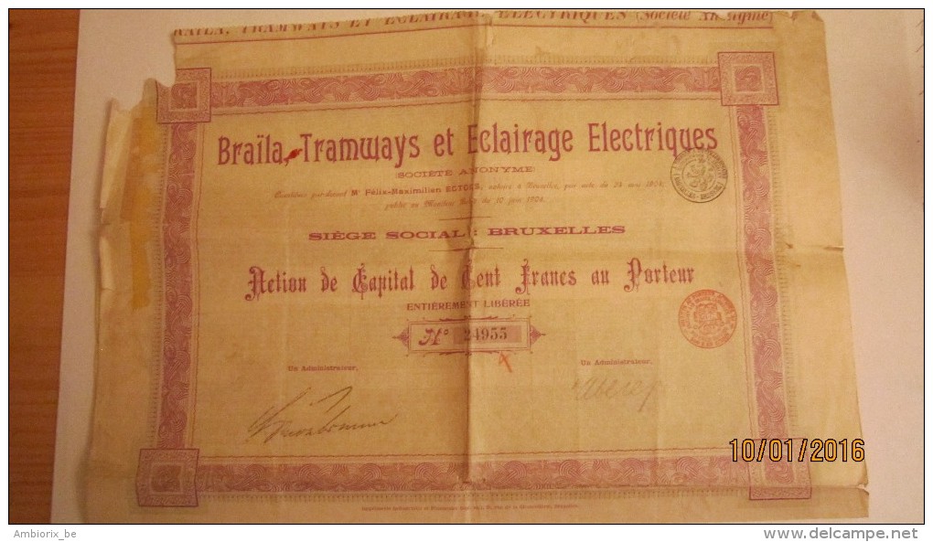 Braïla - Tramways Et Eclairage Electriques - Transport