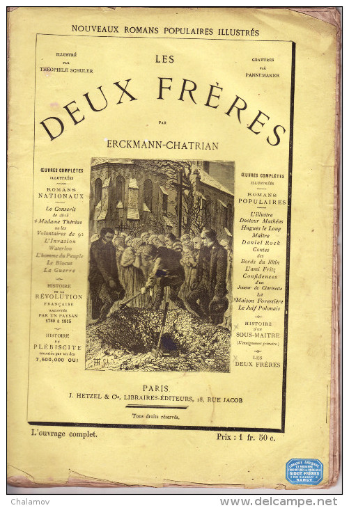 Lot De 20 Livres D´ERCKMANN-CHATRIAN - Nouveaux Romans Populaires Illustrés - Editions J.HETZEL - - Autres & Non Classés