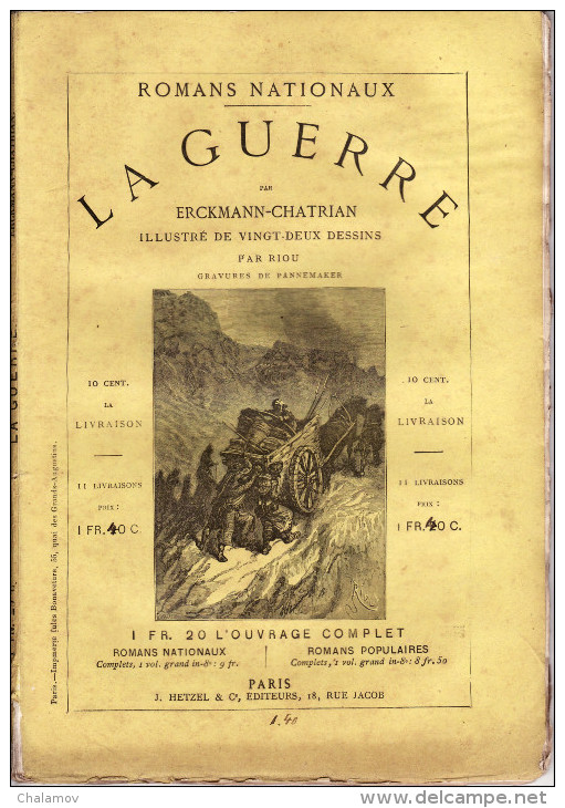 Lot De 20 Livres D´ERCKMANN-CHATRIAN - Nouveaux Romans Populaires Illustrés - Editions J.HETZEL - - Autres & Non Classés