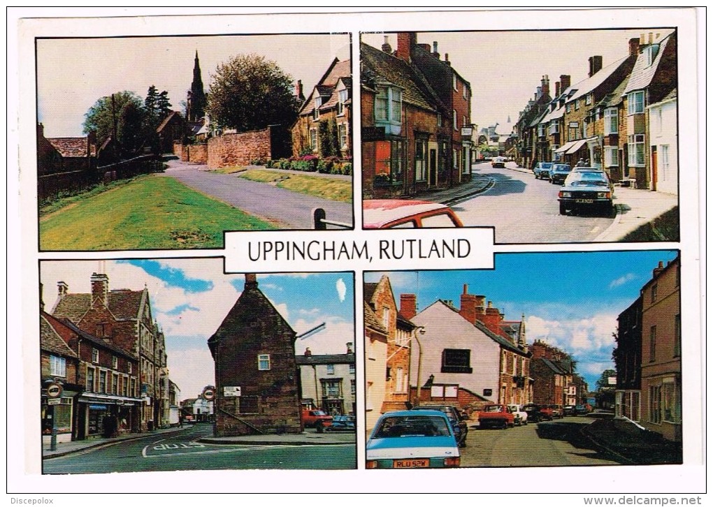 O1103 Uppingham - St Peter & Pauls Church - High Street - Auto Cars Voitures / Viaggiata 1988 - Rutland