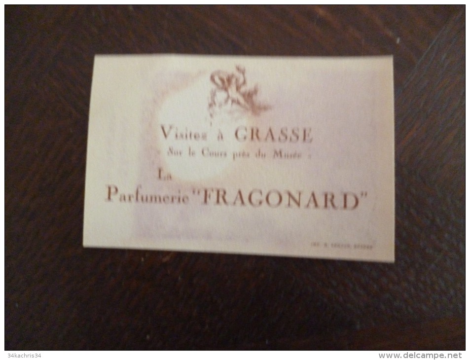 Carte Parfumée Parfumerie Fragonard Visitez à Grasse..... - Oud (tot 1960)