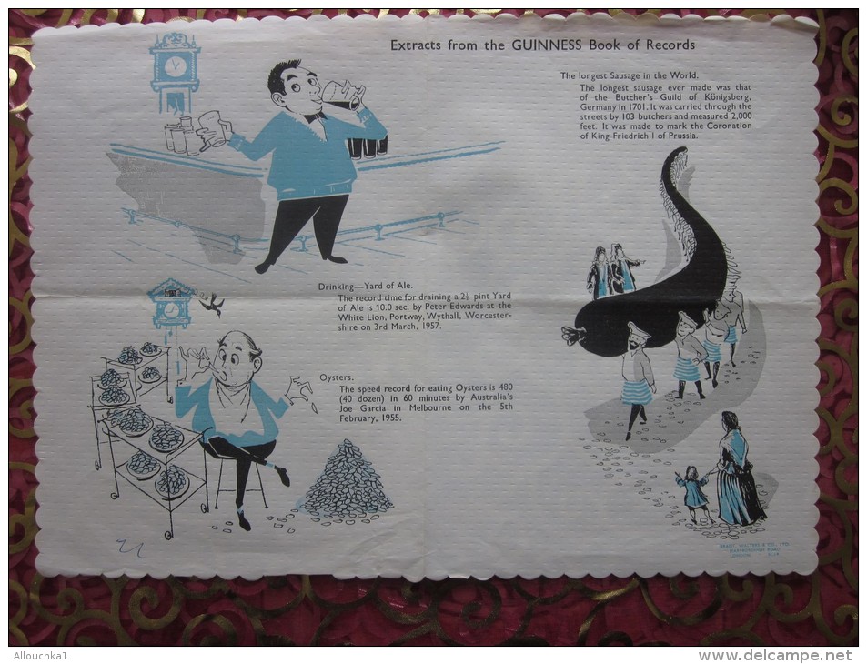EXTRAITS FROM THE GUINESS BOOK OF RECORDS=&gt; LONG SAUSAGE IN THE WORLD-DRINKING YARD OF YALE BIERE-OYSTERS SPEED RECOR - Non Classés