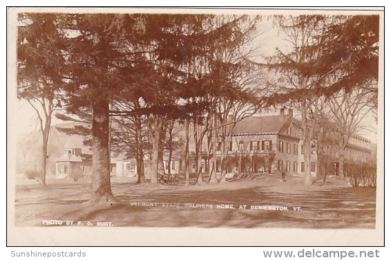 Vermont State Soldiers Home At Bennington Vermont Real Photo - Bennington