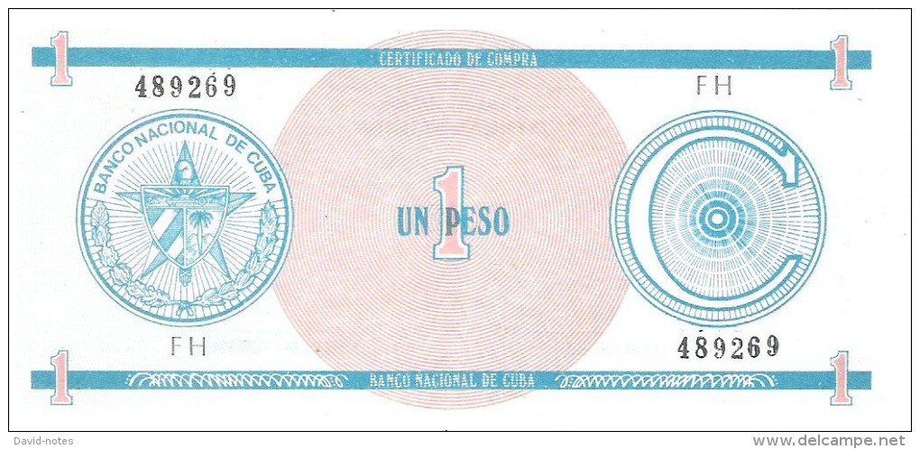 Cuba - Foreign Exchange Certificates - 1 Peso Series C - Unc - Cuba