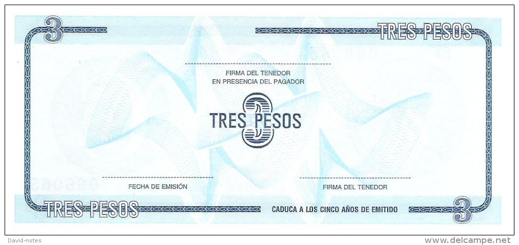 Cuba - Foreign Exchange Certificates - 3 Pesos Series C - Unc - Cuba