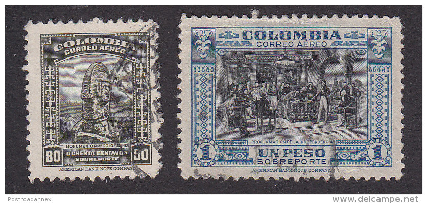 Colombia, Scott #C129-C130, Used, Scenes Of Colombia, Issued 1941 - Colombia