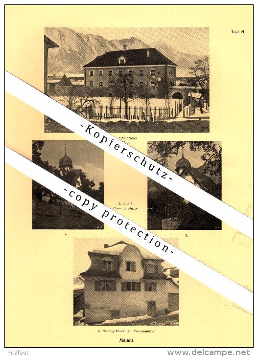 Photographien / Ansichten , 1924 , Malans Und Igis , GR , Prospekt , Architektur , Fotos !!! - Igis