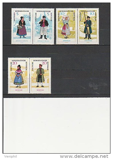 ALLEMAGNE ORIENTALE - N° 778 A à 782 A  NEUF X - ANNEE 1964     COTE : 50 € - Unused Stamps