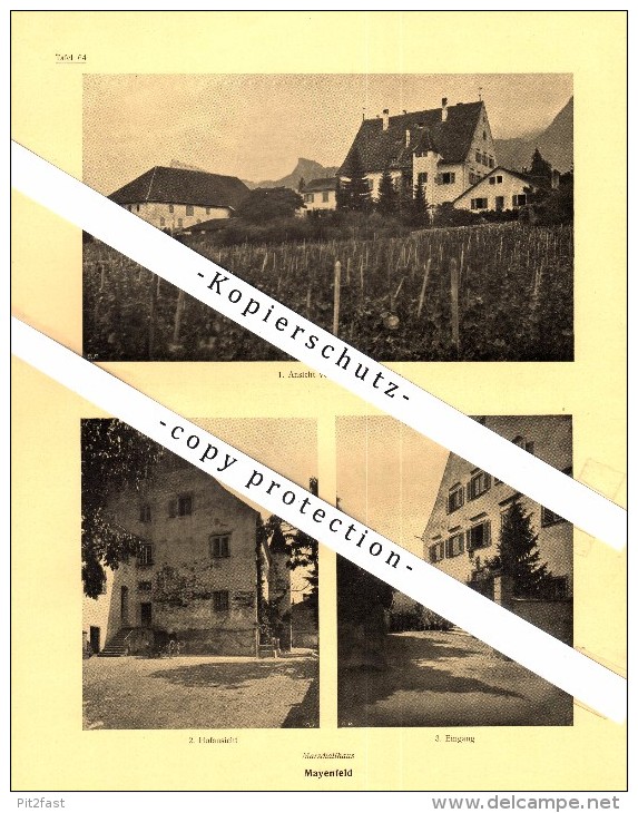 Photographien / Ansichten , 1924 , Mayenfeld / Maienfeld , Region Landquart , Prospekt , Architektur , Fotos !!! - Landquart