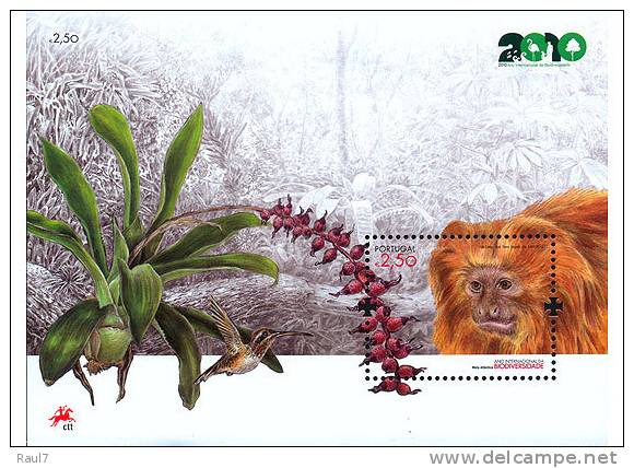 PORTUGAL 2010 1BF ** (MNH) Année Inter De La Biodiversité (Singe) - Ongebruikt