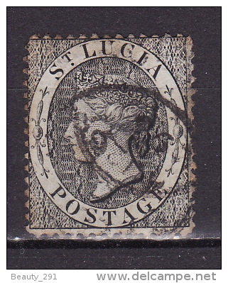 ST. LUCIA, 1864. Mi 7c,  USED - St.Lucia (...-1978)