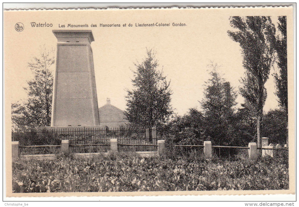 Waterloo, Les Monuments Des Hanovriens Et Du Lieutenant Colonel Gordon (pk28797) - Waterloo
