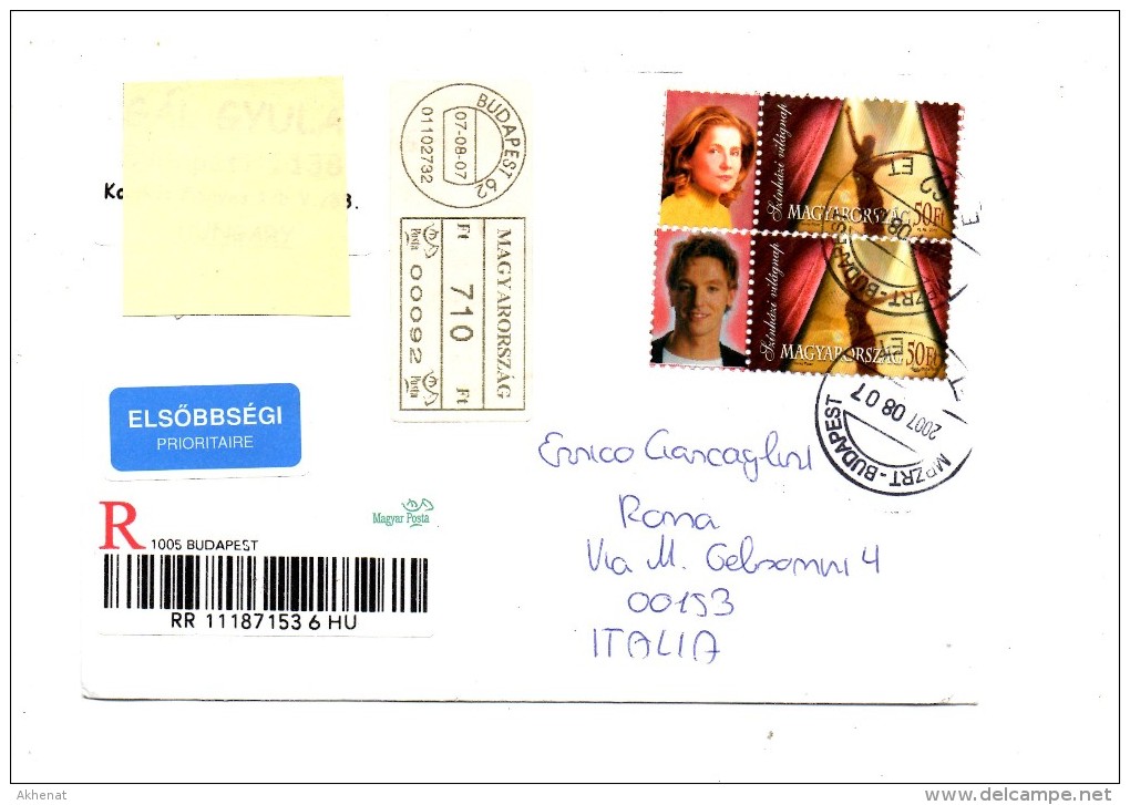 BOL1856 - UNGHERIA 2007 , Lettera  Per L'Italia - Storia Postale