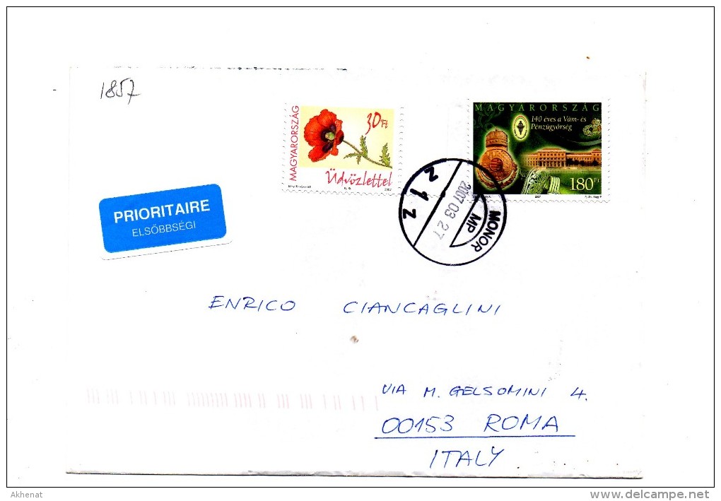 BOL1857 - UNGHERIA 2007 , Lettera  Per L'Italia - Storia Postale