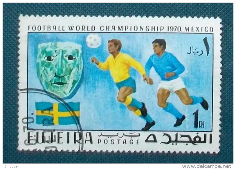 FJ007- FUJIERA - 1970 - " Campionati Mondiali Di Calcio Messico 70   " Valore Isolato Timbrato - Fujeira