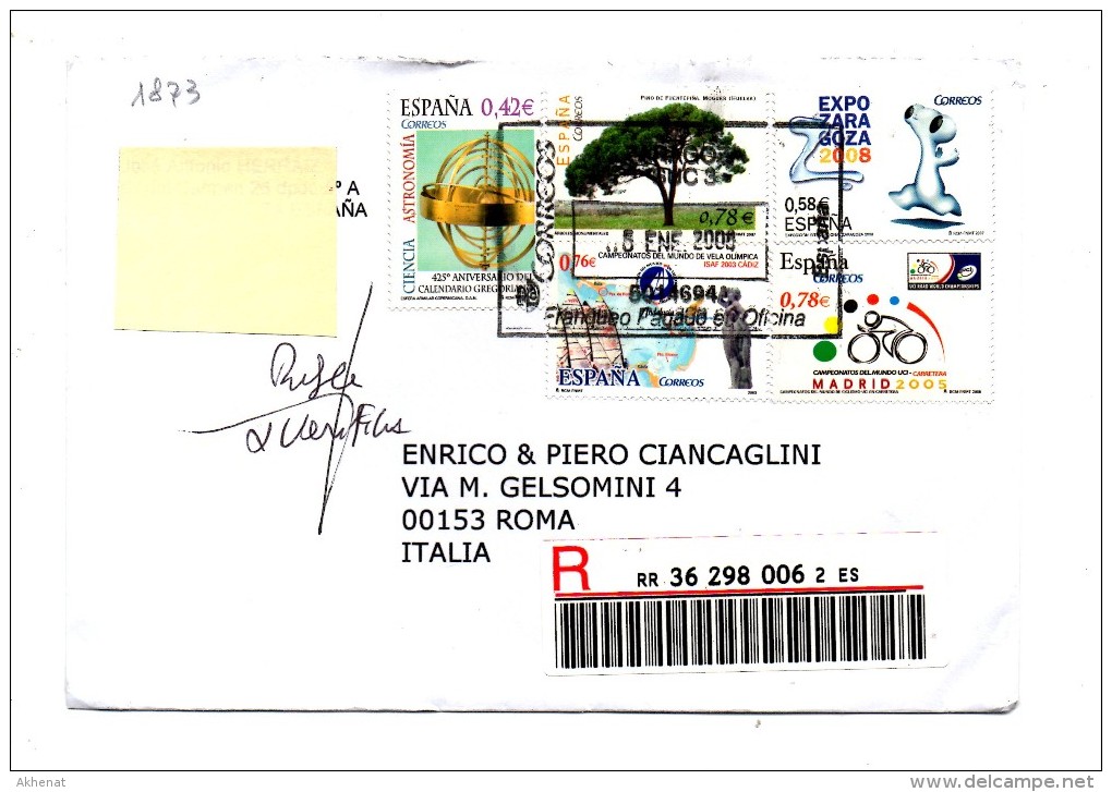 BOL1873 - SPAGNA 2006 , Lettera  Per L'Italia . - Storia Postale