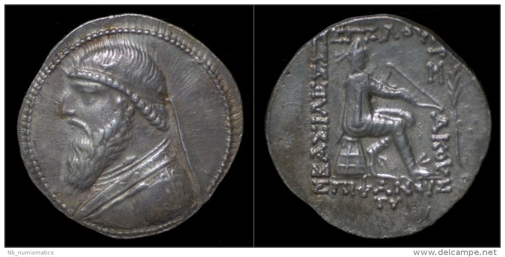 Parthian Kingdom Mithradates II AR Tetradrachm - Greek