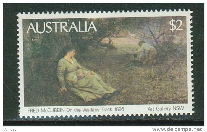 Australie //  1981// Peinture Australienne, "On The Wallaby Track" Par Mc Cubbin $2** (claire)   Yvert & Tellier No. 624 - Neufs