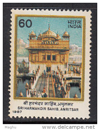 India MNH 1987, Golden Temple, Mineral, Religion, Monument - Ungebraucht
